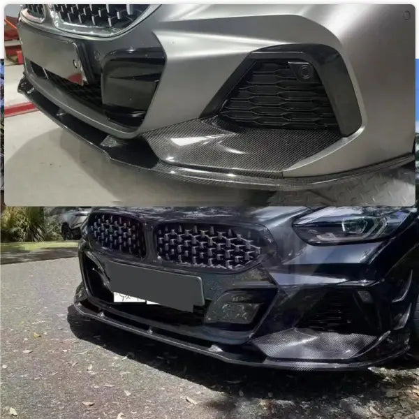 Car Front Bumper Lip Spoiler for BMW Z4 G29 M40I Convertible 2-Door 2017-2020 Carbon Fiber Front Lip with Splitters Body Kits
