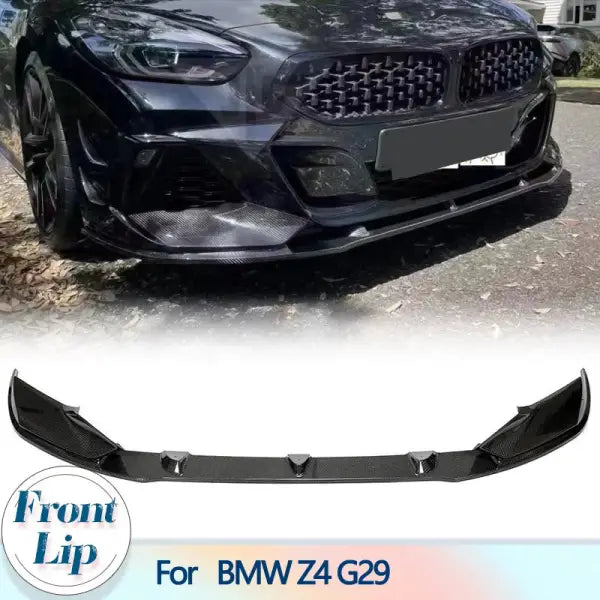 Car Front Bumper Lip Spoiler for BMW Z4 G29 M40I Convertible 2-Door 2017-2020 Carbon Fiber Front Lip with Splitters Body Kits