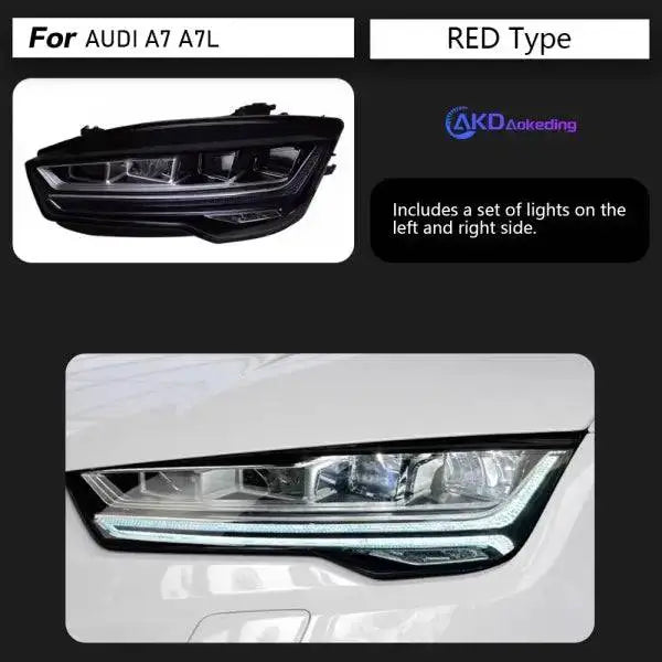 Car Head Lamp for Audi A7 Headlights 2011-2017 RS7 LED