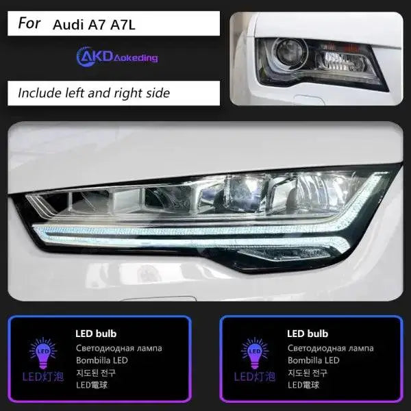 Car Head Lamp for Audi A7 Headlights 2011-2017 RS7 LED