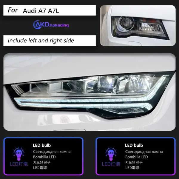 Car Head Lamp for Audi A7 Headlights 2011-2017 RS7 LED Headlight DRL Dynamic Singal High Low Beam