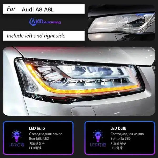 Car Head Lamp for Audi A8 Headlights 2011-2017 A8L LED