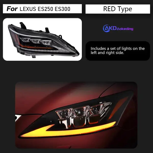 Car Head Lamp for Lexus ES ES200 Headlights 2006-2012 ES300 LED Headlight ES250 DRL Signal Projector Lens Auto