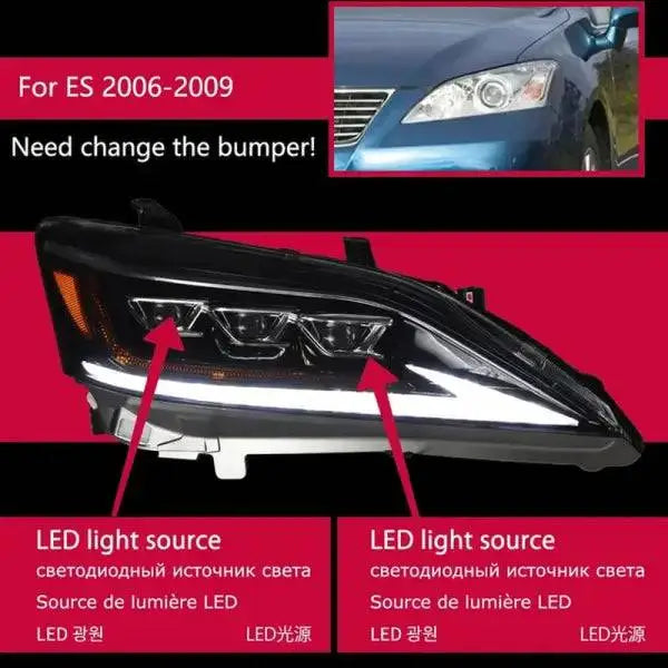 Car Head Lamp for Lexus ES ES200 Headlights 2006-2012 ES300