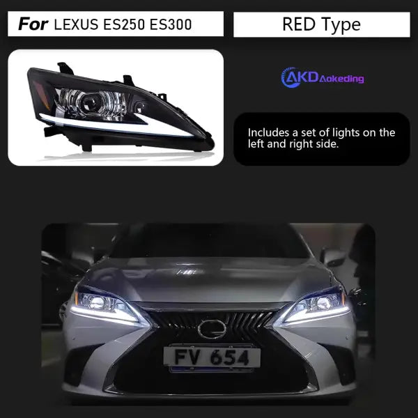 Car Head Lamp for Lexus ES ES200 Headlights 2006-2012 ES300 LED Headlight ES250 DRL Signal Projector Lens Auto