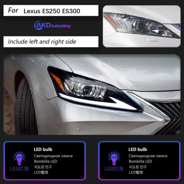 Car Head Lamp for Lexus ES ES200 Headlights 2006-2012 ES300 LED Headlight ES250 DRL Signal Projector Lens Auto