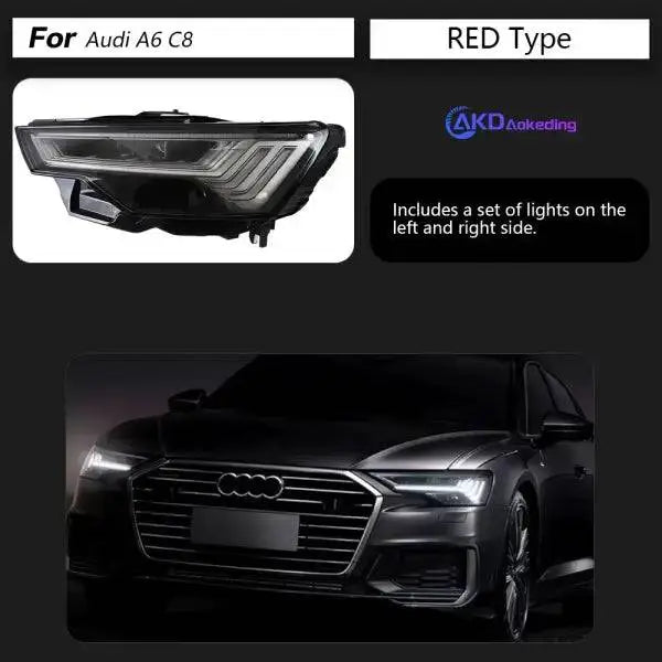 Car Head lamp light for Audi A6 Headlights 2019-2023 A6 C8