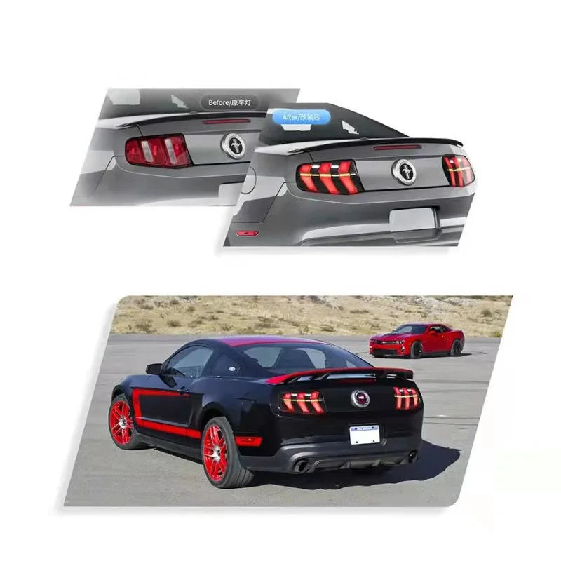 Car LED for Ford Mustang 2010-2012 Tail Light Auto Lamp Reverse Brake Fog Lights DRL Plug and Play IP67 2Pcs/Set
