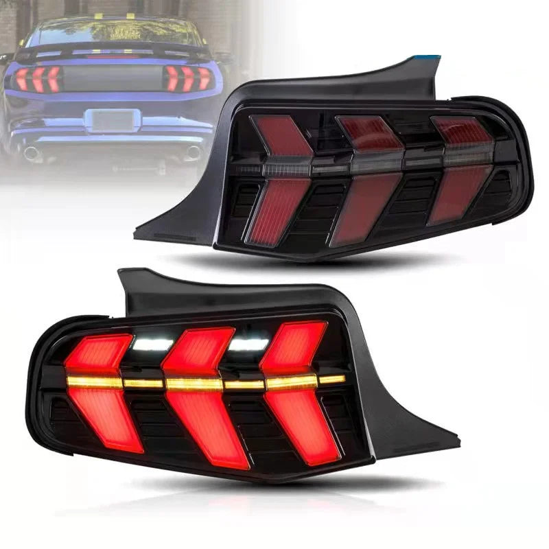 Car LED for Ford Mustang 2010-2012 Tail Light Auto Lamp Reverse Brake Fog Lights DRL Plug and Play IP67 2Pcs/Set