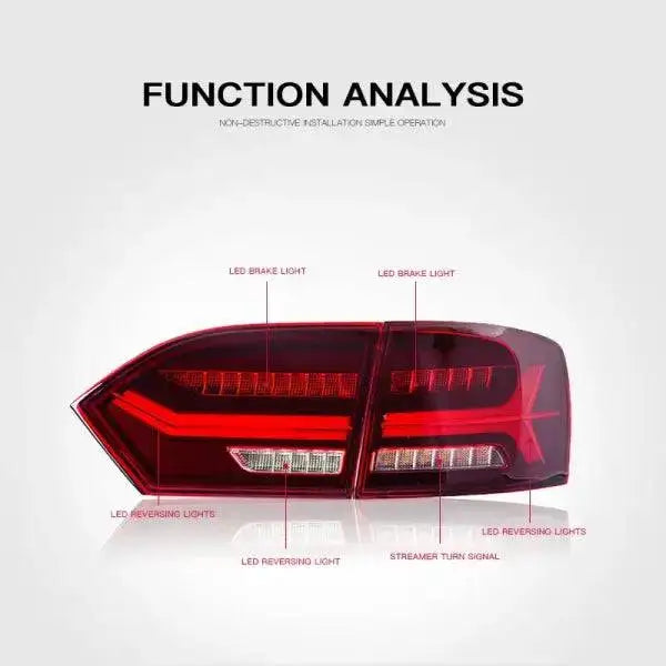 Car Led Tail Light Assembly for Volkswagen Jetta Mk6