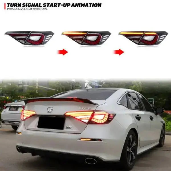 Car LED Trailer Lights Tail Lamp for Honda Civic 11Th Gen