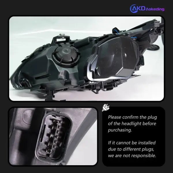 Car Light for BMW E60 2003-2010 5 Series 520I LED Auto Headlight Assembly Upgrade Angel Eyes Design Bicofal Lens