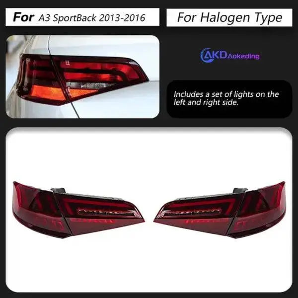 Car Lights for Audi A3 LED Tail Light 2013-2019 S3