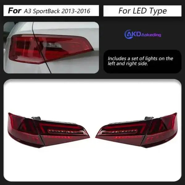 Car Lights for Audi A3 LED Tail Light 2013-2019 S3