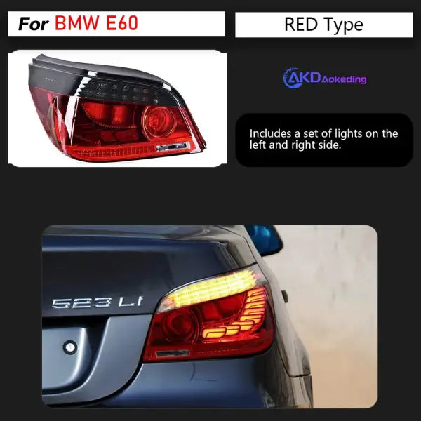 Car Lights for BMW E60 LED Tail Light 2003-2009 523I 525I 530I Rear Lamp DRL Dynamic Signal Brake Reverse