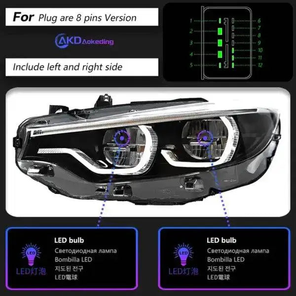 Car Lights for BMW F32 LED Headlight 2012-2019 F36 F80 F33