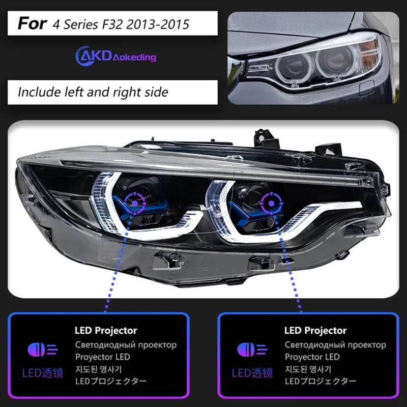 Car Lights for BMW F32 LED Headlight 2012-2019 Laser Style DRL 425I 428I 430I 435I Signal Head Lamp Automotive