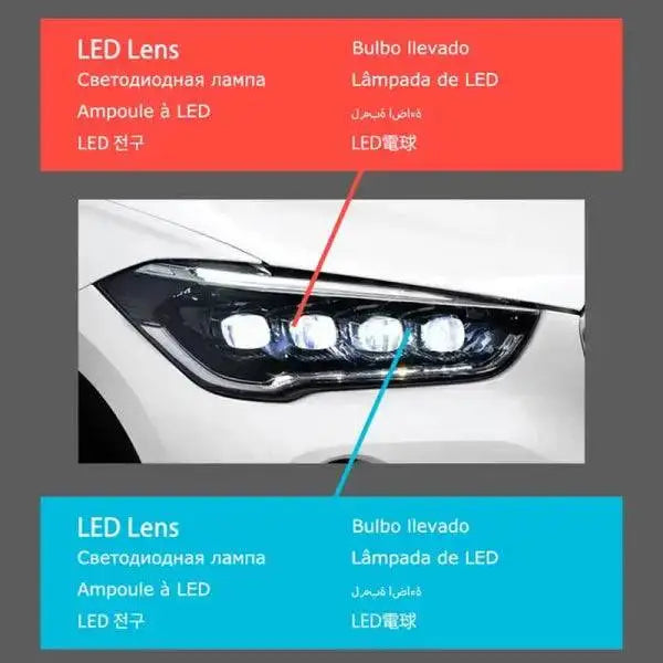 Car Lights for BMW X1 LED Headlight Porjector Lens