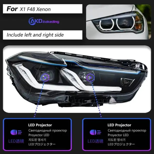 Car Lights for BMW X1 LED Headlight Porjector Lens