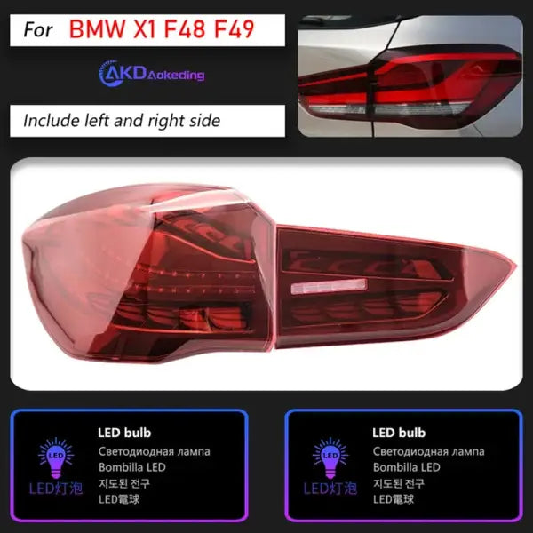 Car Lights for BMW X1 LED Tail Light 2017-2021 F48 Rear Lamp DRL Dynamic Signal Reverse Automotive