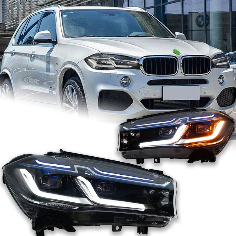 Car Lights for BMW X5 LED Headlight Projector Lens 2014-2018 F15 F16 LED DRL X6 Head Lamp Signal Automotive