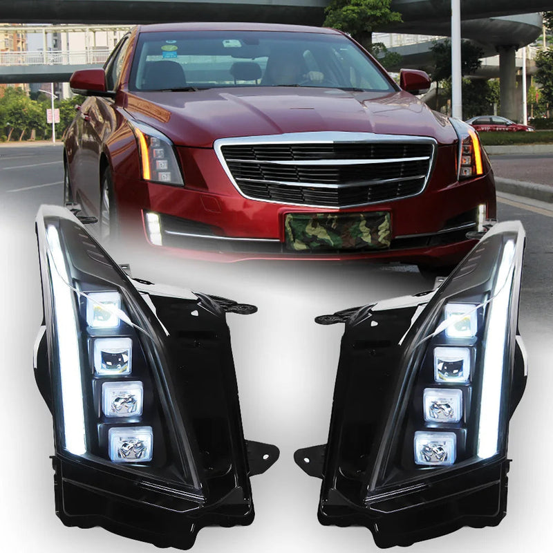 Car Lights for Cadillac ATS LED Headlight Projector Lens 2014-2020 Head Lamp Front DRL Dynamic Signal Automotive