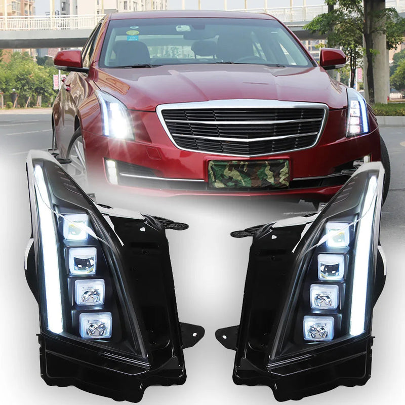 Car Lights for Cadillac ATS LED Headlight Projector Lens 2014-2020 Head Lamp Front DRL Dynamic Signal Automotive