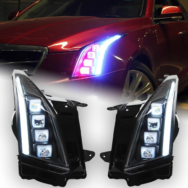 Car Lights for Cadillac ATS LED Headlight Projector Lens 2014-2020 Head Lamp Front DRL Dynamic Signal Automotive