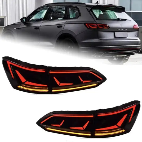 Car Lights Forvw Touareg LED Tail Light 2019-2023 Touareg Rear Fog Brake Turn Signal Automotive