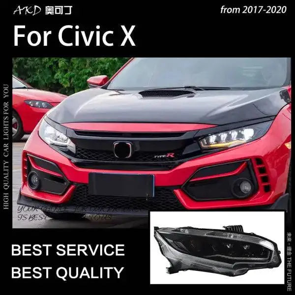 Car Lights for Honda Civic Headlights 2017-2020 LED