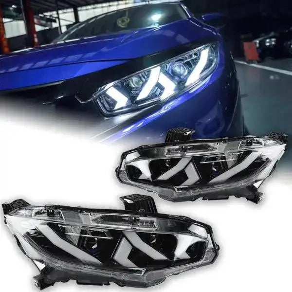 Car Lights for Honda Civic LED Headlight Projector Lens