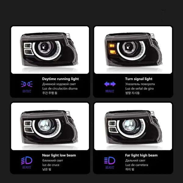 Car Lights for Land Rover Discovery 4 LED Headlight 2010-2017 LR4 Head Lamp Drl Projector Lens Automotive