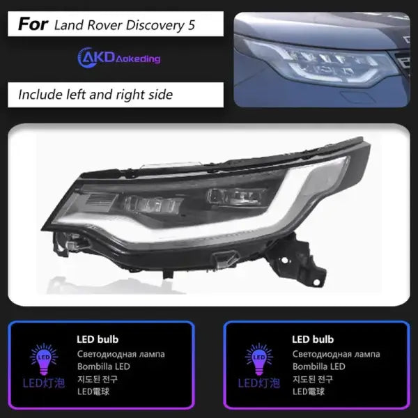 Car Lights for Land Rover Discovery 5 LED Headlight 2017-2020 LR5 Headlights DRL Turn Signal High Beam