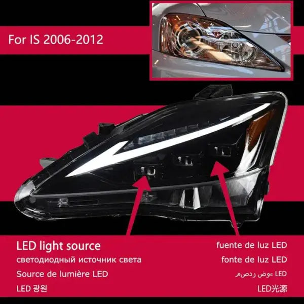 Car Lights for Lexus IS250 LED Headlight 2006-2012 IS300