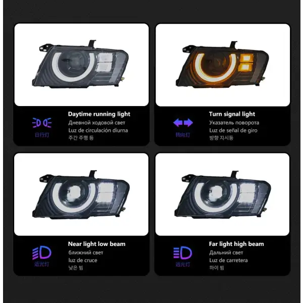 Car Lights for Pajero V73 LED Headlight 2004-2016 Headlights V77 V75 DRL Turn Signal High Beam Angel Signal DRL