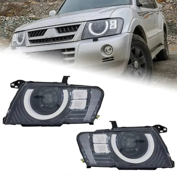 Car Lights for Pajero V73 LED Headlight 2004-2016 Headlights V77 V75 DRL Turn Signal High Beam Angel Signal DRL