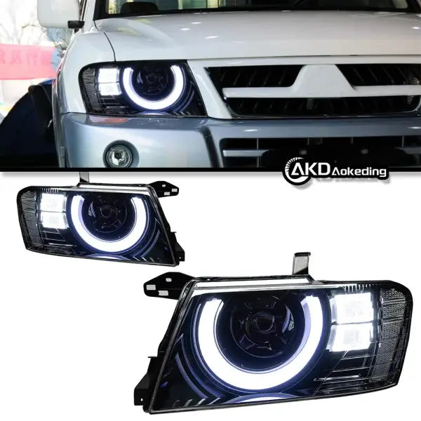 Car Lights for Pajero V73 LED Headlight 2004-2016 Headlights V77 V75 DRL Turn Signal High Beam Angel Signal DRL