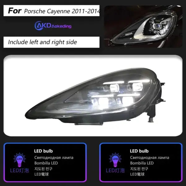 Car Lights for Porsche Cayenne LED Headlight 2019-2023 Headlights 9Y0 DRL Turn Signal High Beam Angel Automotive Accessories