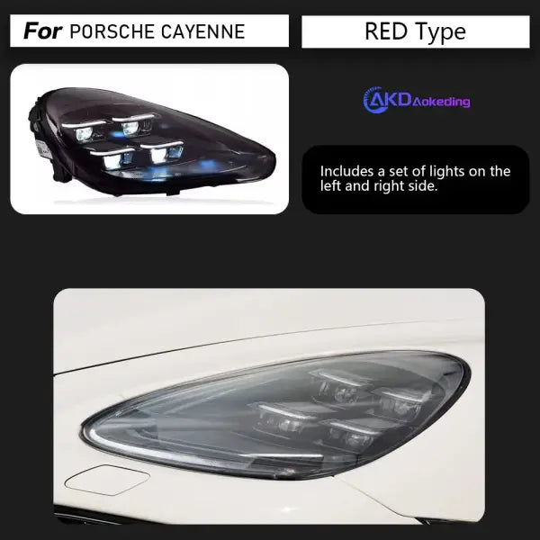 Car Lights for Porsche Cayenne LED Headlight Projector Lens 2011-2018 Front DRL Matrix LED Head Lamp Automotive