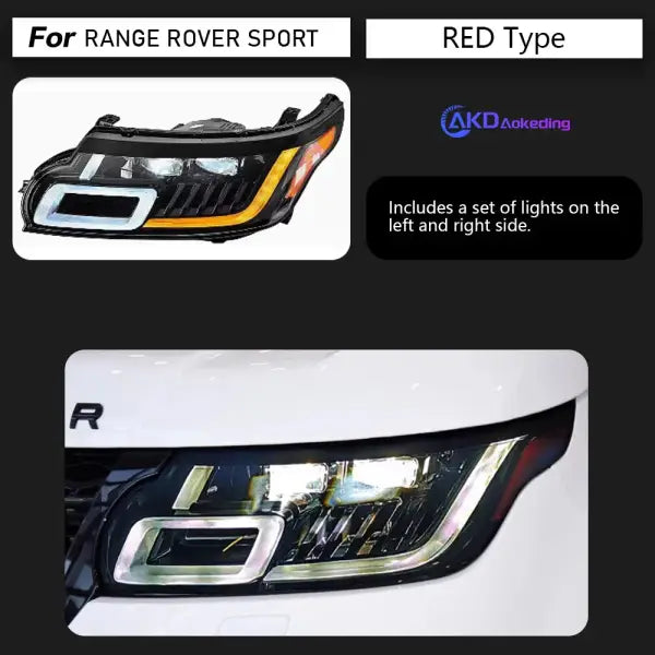 Car Lights for Range Rover Sport LED Headlight Projector Lens 2013-2018 L494 Head Lamp DRL Dynamic Signal