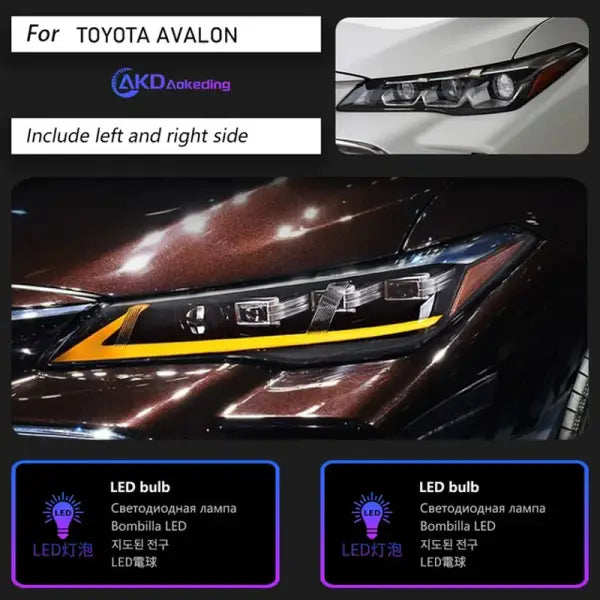 Car Lights for Toyota Avalon LED Headlight Projector Lens 2018-2022 Headlights DRL Head Lamp Dynamic Signal