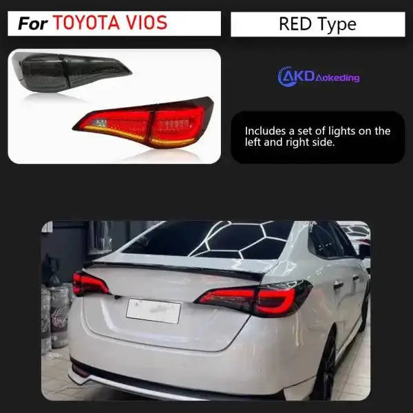 Car Lights for Toyota Vios LED Tail Light 2018-2023 Rear