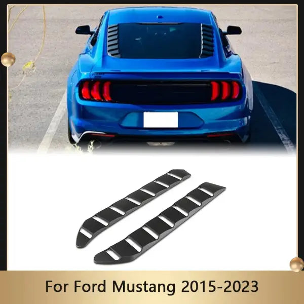 Car Matte Black Automotive Blinds Rear Louver Sticker for Ford Mustang 2015-2023 ABS Exterior Auto Rear Window Decorative Pane