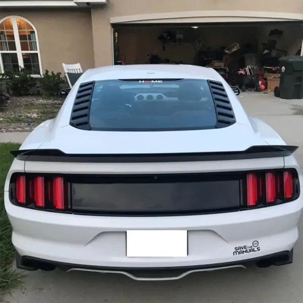 Car Matte Black Automotive Blinds Rear Louver Sticker for Ford Mustang 2015-2023 ABS Exterior Auto Rear Window Decorative Pane