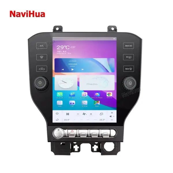 Car Multimedia Touch Screen GPS Navigation Auto Monitor Android Car Stereo Radio for Tesla Style Ford Mustang 2014+