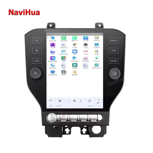 Car Multimedia Touch Screen GPS Navigation Auto Monitor Android Car Stereo Radio for Tesla Style Ford Mustang 2014+