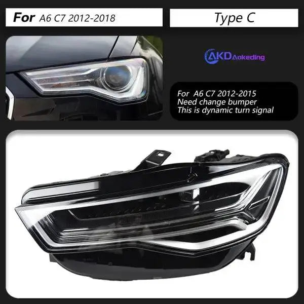 Car Styling for A6 Headlights 2012-2018 Upgrade A6L All LED