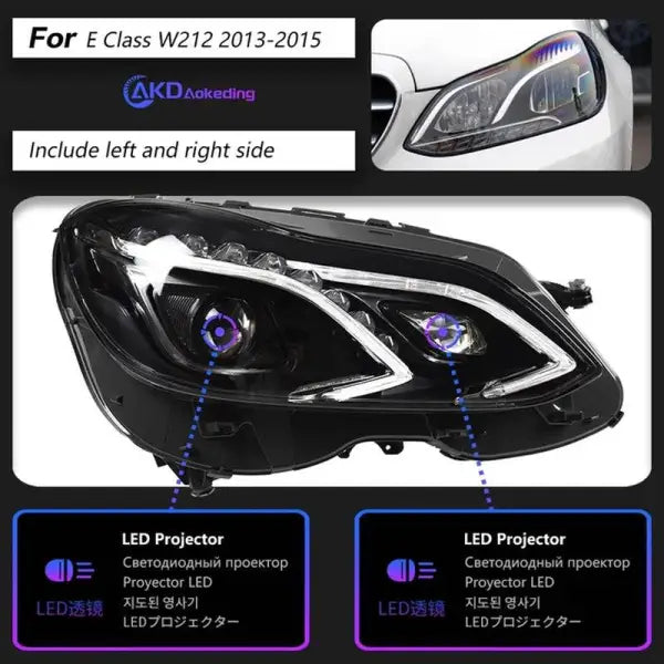 Car Styling E CLASS W212 Head lamp light for W212