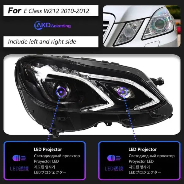 Car Styling E CLASS W212 Head lamp light for W212