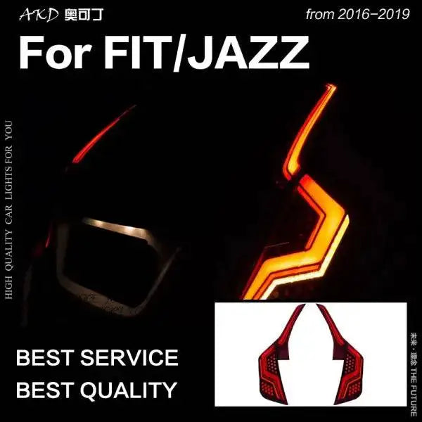 Car Styling for Fit Tail Lights 2014-2018 Jazz LED Tail